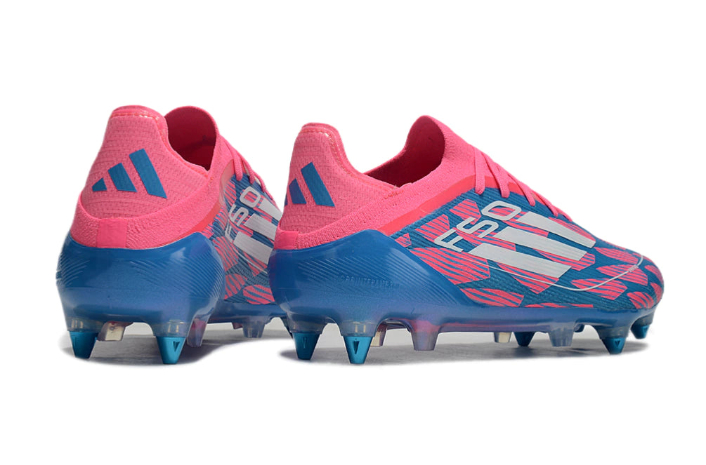 Chuteira Adidas F50 X Campo SG - Rosa/Azul