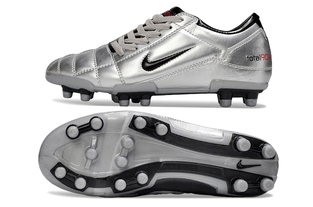 Chuteira Nike Total 90 Campo - Prata/Preto