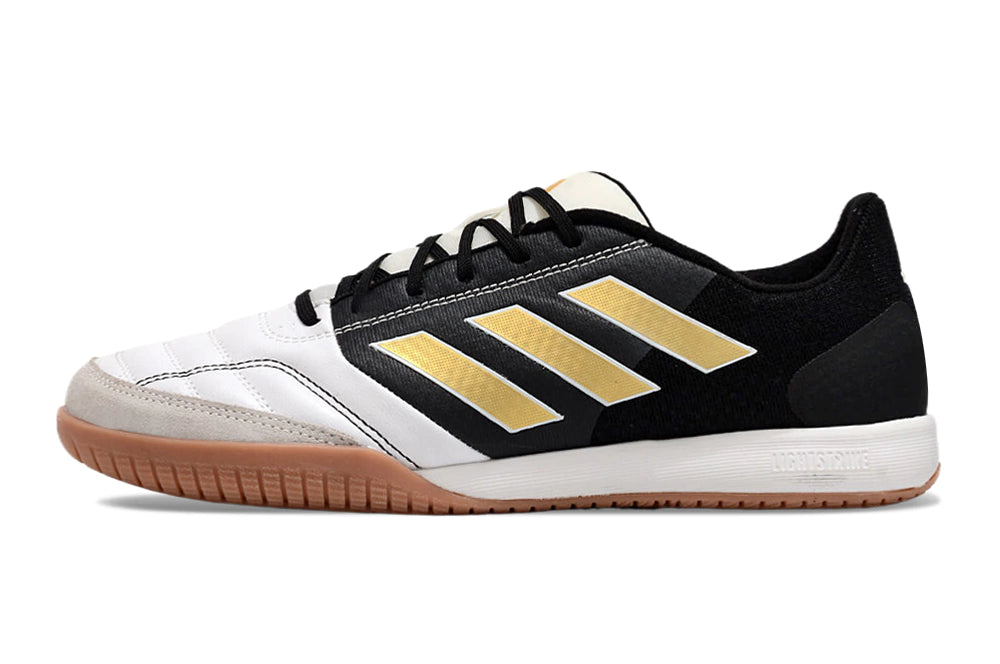 Chuteira Adidas Top Sala Futsal - Branco/Preto/Marrom