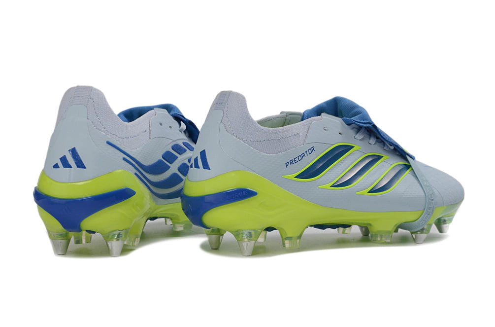 Chuteira Adidas Predator Tongue 26 Elite SG "ice gold precision"