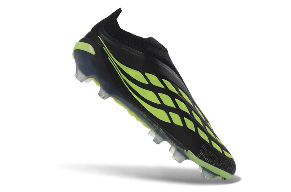 Chuteira Adidas Predator Laceless 26 Elite FG - Preto/Verde