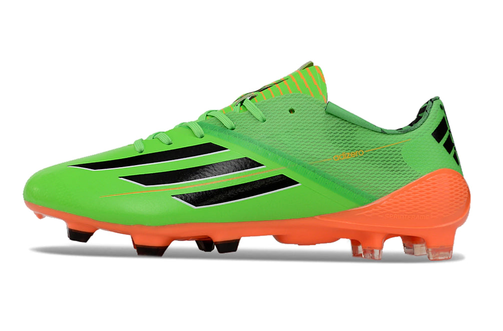 Chuteira Adidas F50 X Campo - Verde/Laranja