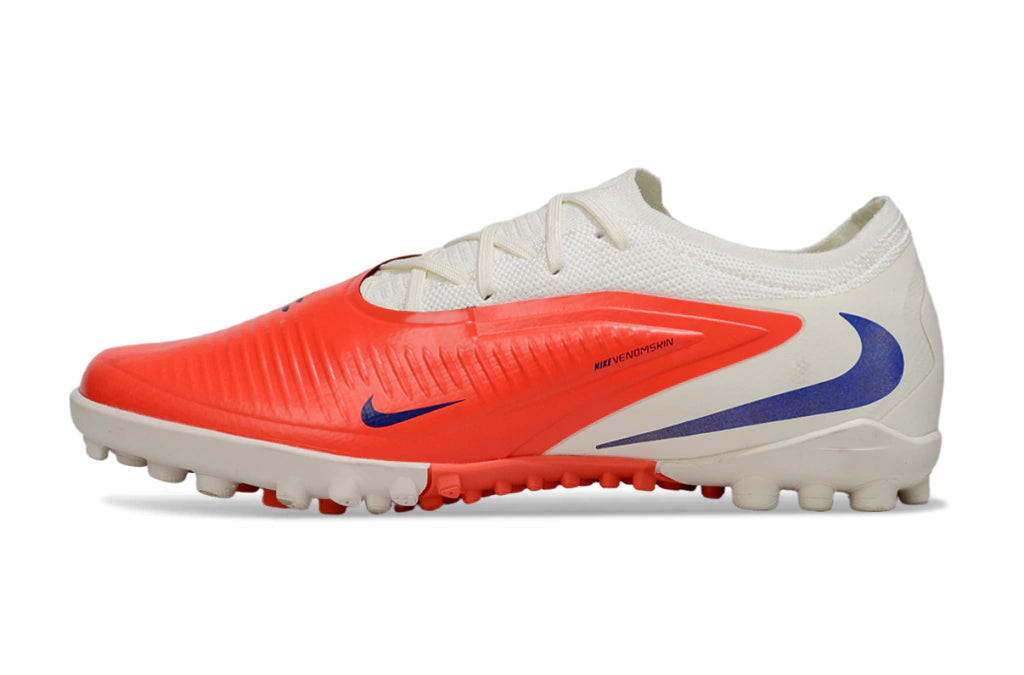 Chuteira Nike Phantom ReactX 6 Pro Society TF - Branco/Laranja