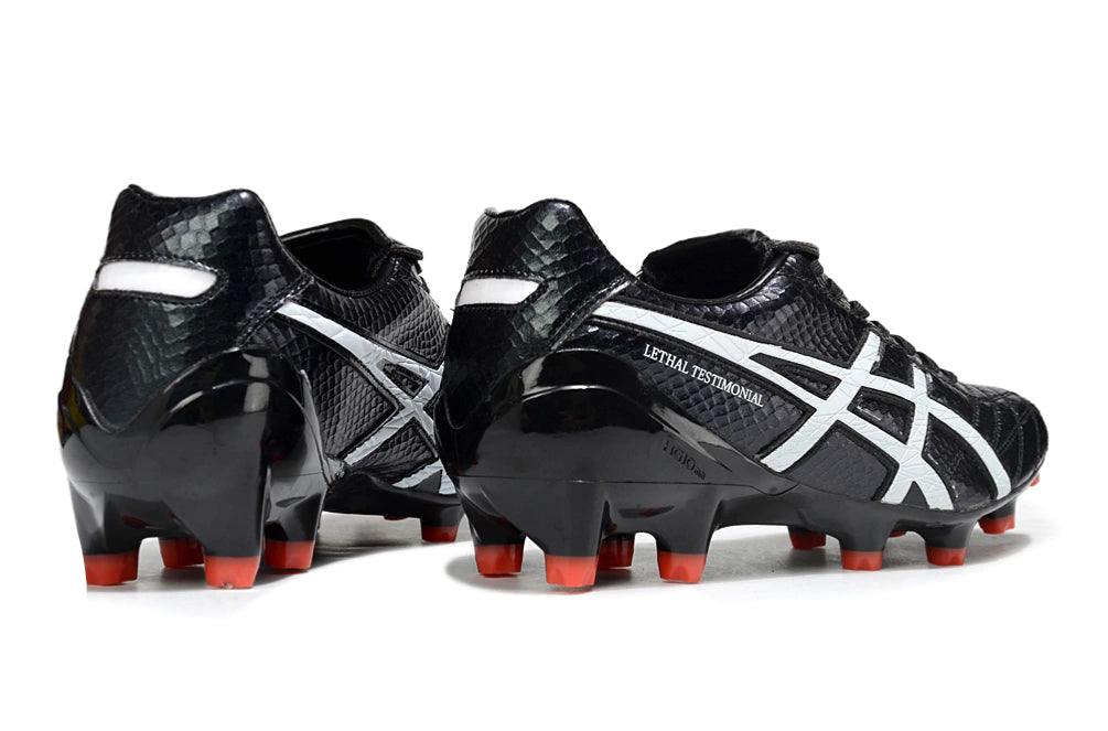 Chuteira Campo Asics Lethal Testimonial 4 IT - Preto/Branco