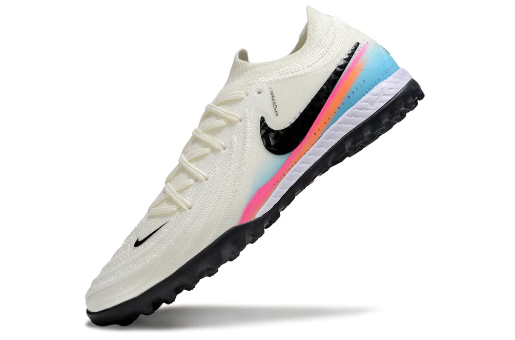 Chuteira Nike Phantom GX 2 Elite Society TF - Branco/Azul