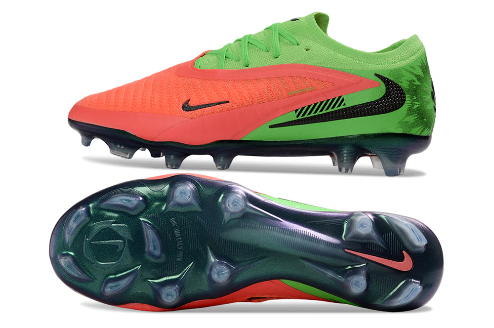 Chuteira Campo NIKE Phantom 6 Elite FG - Laranja/Verde