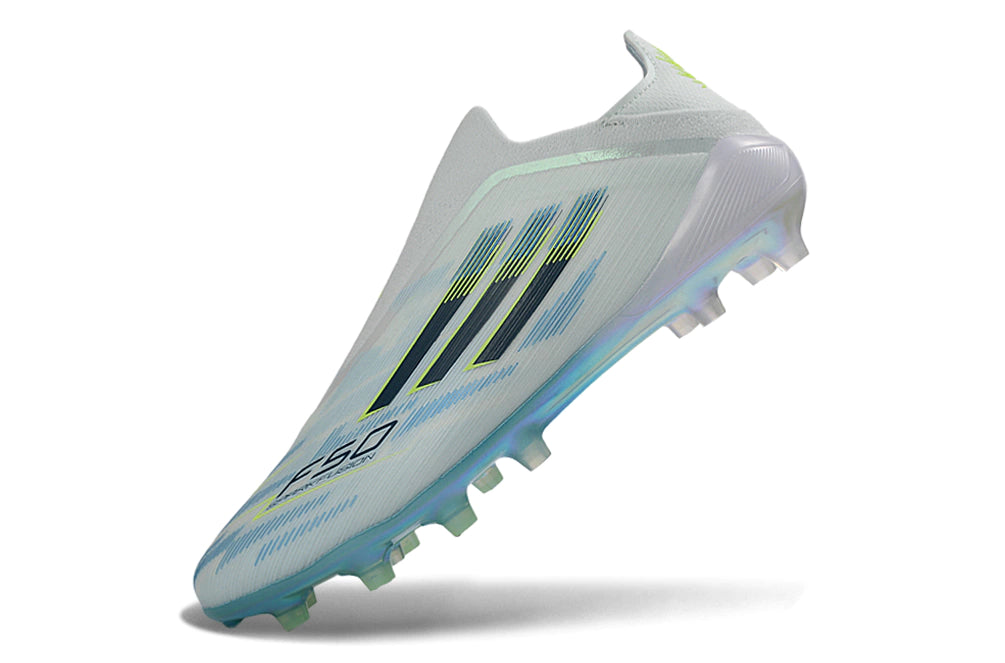 Chuteira Adidas F50 X Laceless Campo - Azul/Branco