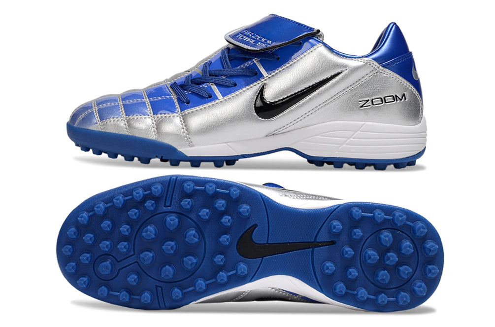 Chuteira Nike Total 90 Society - Prata/Azul