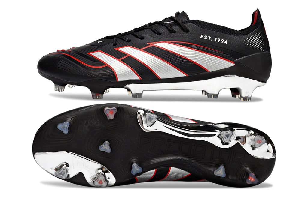 Chuteira Adidas Predator Elite 25 Campo FG - Preto/Vermelho