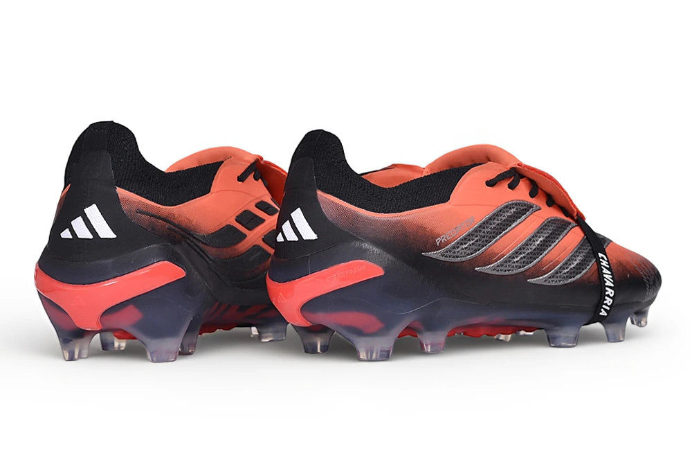 Chuteira Adidas Predator Tongue 26 Elite FG - Preto/Vermelho