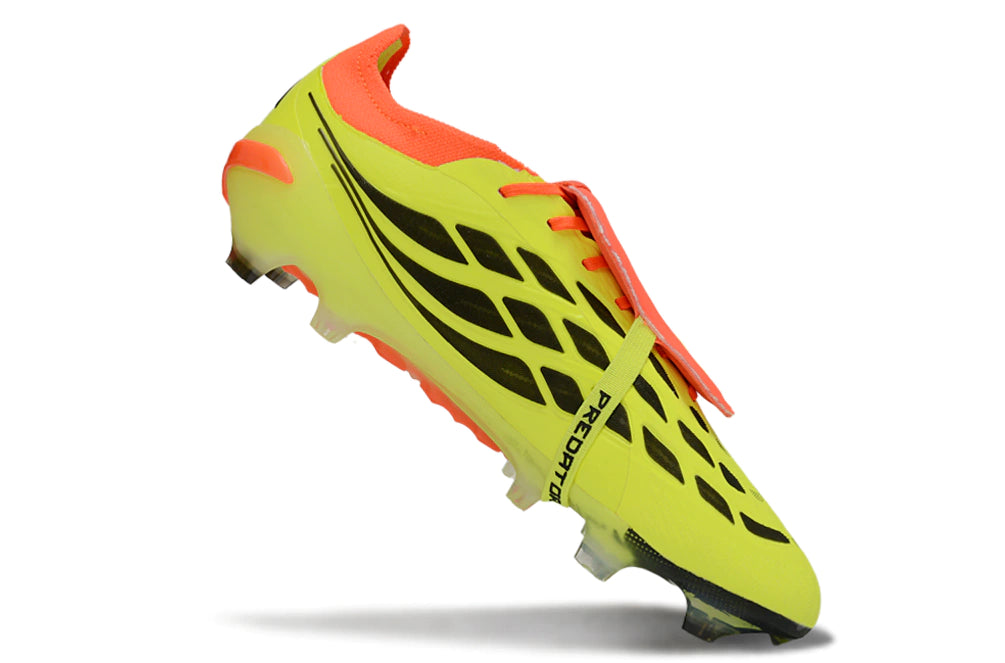 Chuteira Adidas Predator Tongue 26 Elite FG - Amarelo/Laranja