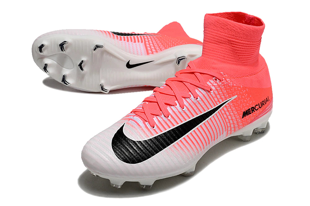 Chuteira Nike Mercurial Superfly 5 Elite Campo - Rosa/Branco