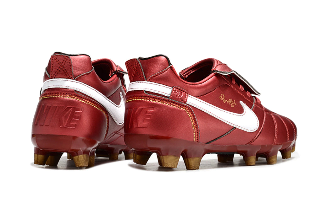 Chuteira Nike Tiempo Legend 10R Elite Campo - Vermelho/Branco