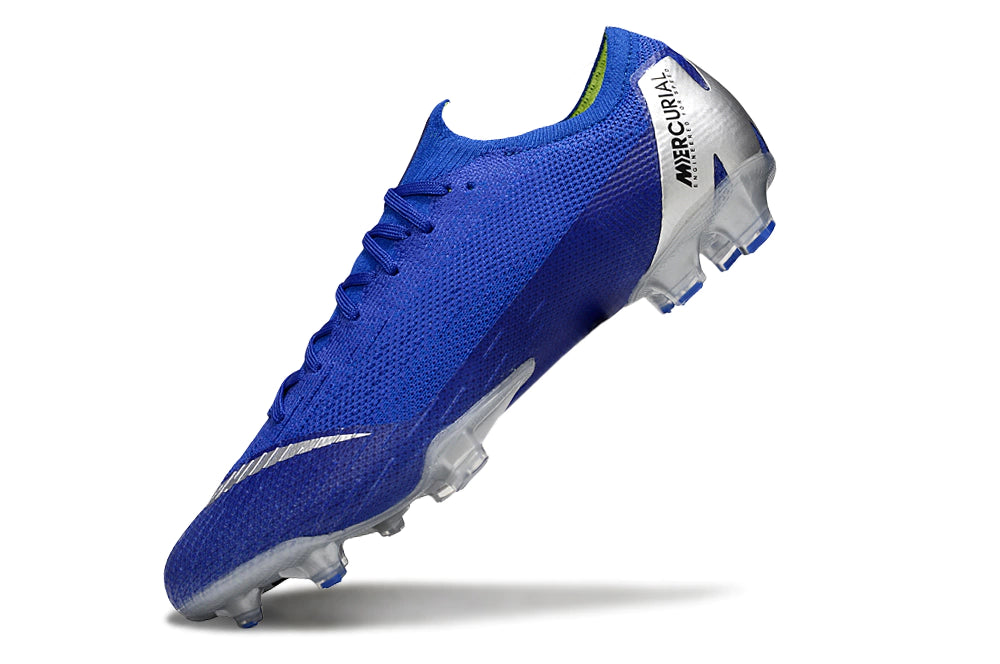 Chuteira Nike Air Zoom Mercurial Vapor 12 Elite FG - Azul/Prata