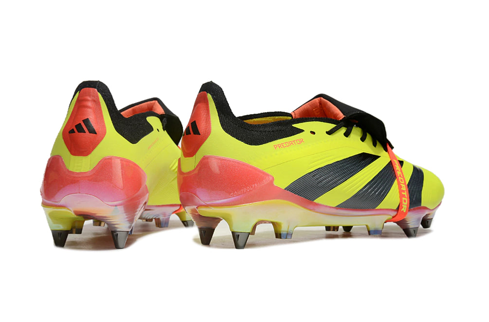 Chuteira Adidas Predator Elite Tongue SG - Amarelo/Vermelho/Preto