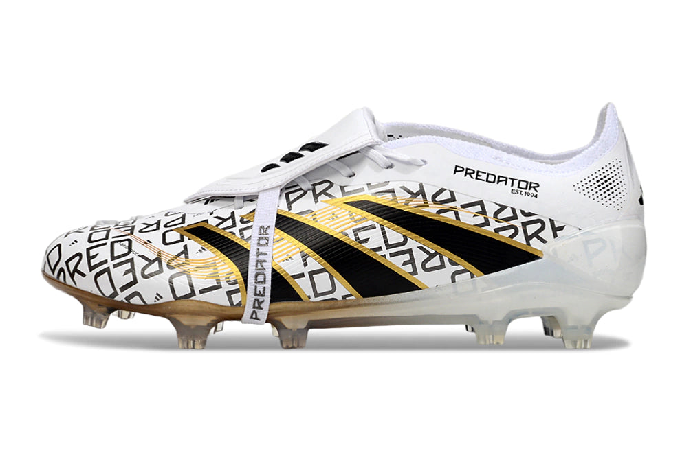 Chuteira Adidas Predator Elite Tongue 25 Campo FG - Branco/Preto