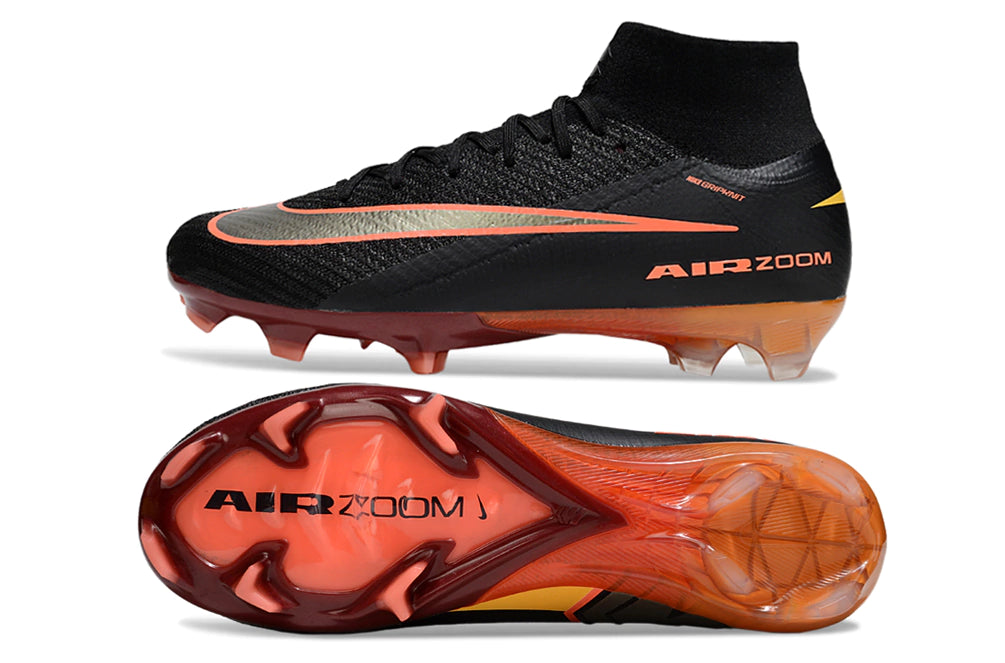 Chuteira Nike Air Zoom Mercurial Superfly 10 Elite Campo - Preto/Laranja