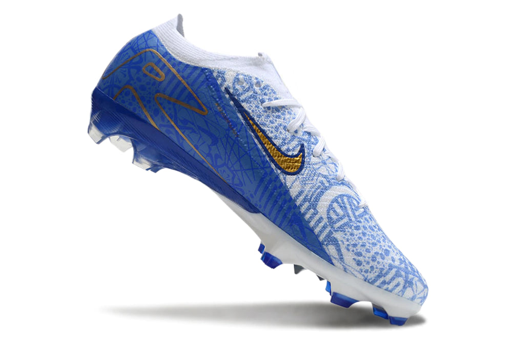 Chuteira Nike Mercurial Vapor 16 Elite Campo - Branco/Azul/Cinza