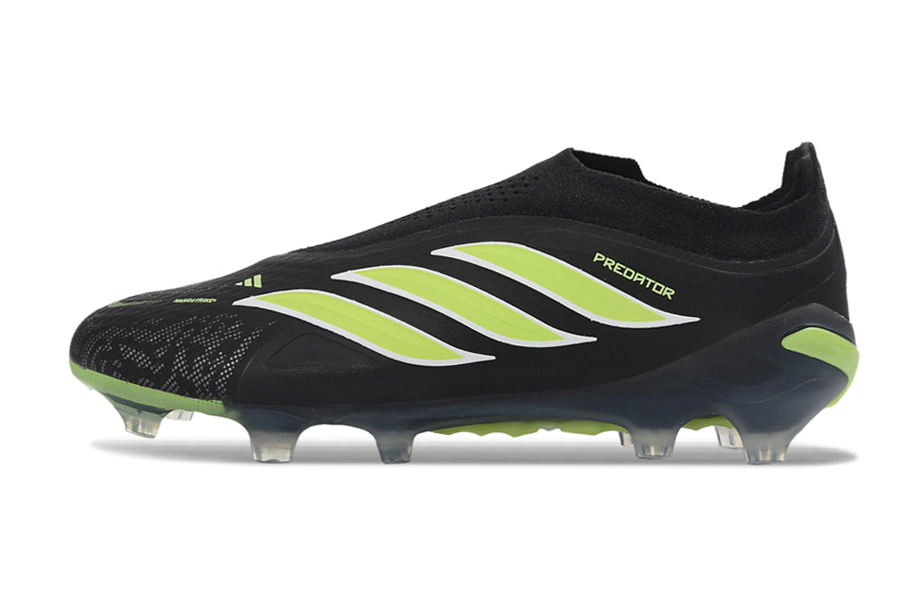 Chuteira Adidas Predator Laceless 26 Elite FG - Preto/Verde