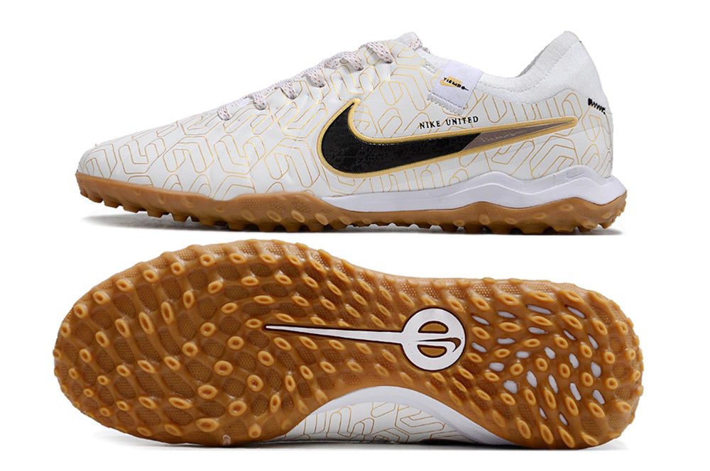 Chuteira Nike Tiempo 10 Pro Society - Branco/Preto/Bege