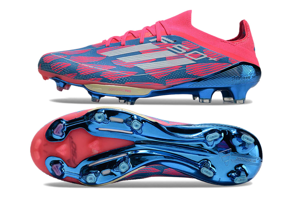 Chuteira Adidas F50.1 Elite Campo - Rosa/Azul