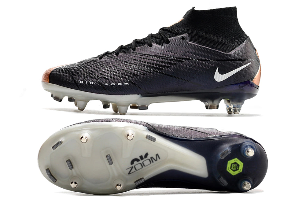Chuteira Nike Air Zoom Mercurial Superfly 9 Elite SG - Preto/Branco