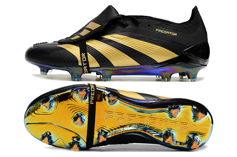 Chuteira Adidas Predstrike Elite Campo - Preto/Dourado
