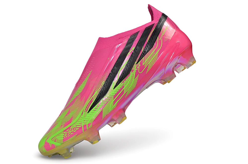Chuteira Adidas F50 Hyperfast Laceless FG - Rosa