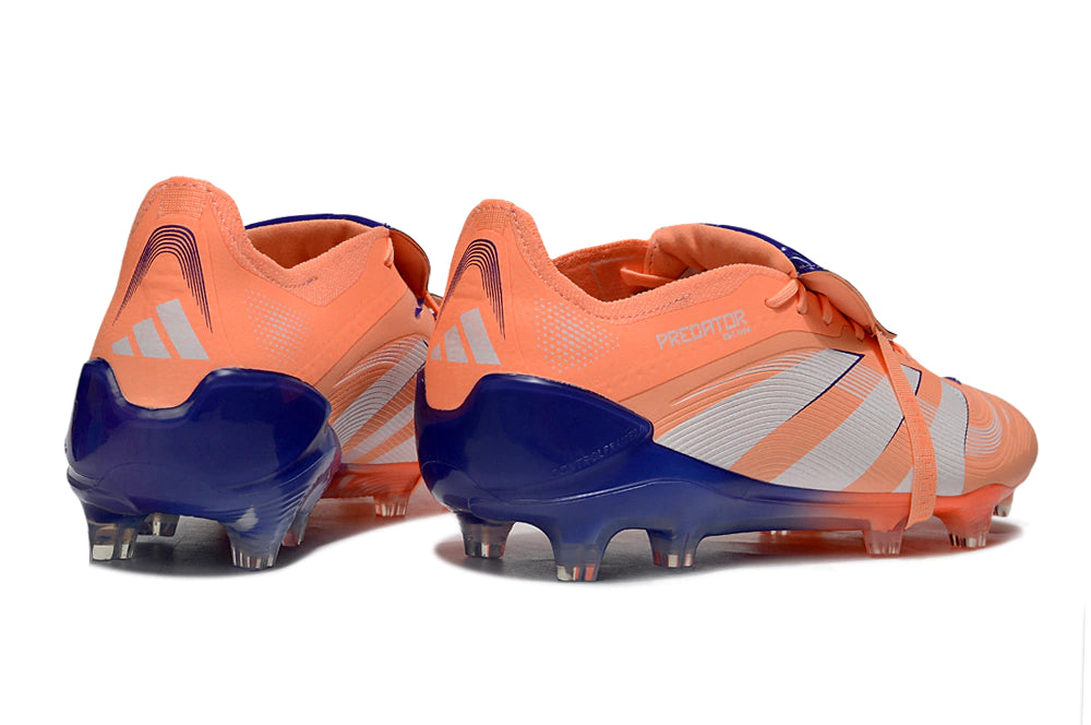Chuteira Adidas Predator Elite Tongue 25 Campo FG - Laranja/Azul