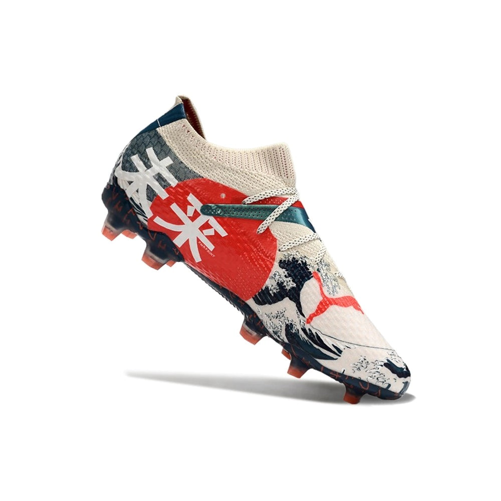 Chuteira Puma Future 7 Ultimate Campo FG - Branco/Azul