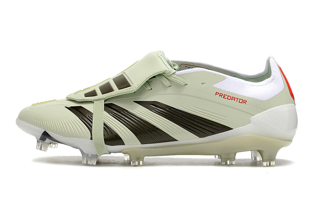 Chuteira Adidas Predator Elite Campo FG - Bege/Preto/Branco