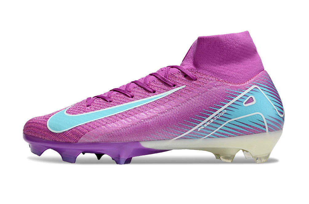 Chuteira Nike Air Zoom Mercurial Superfly 10 Elite - Rosa/Azul