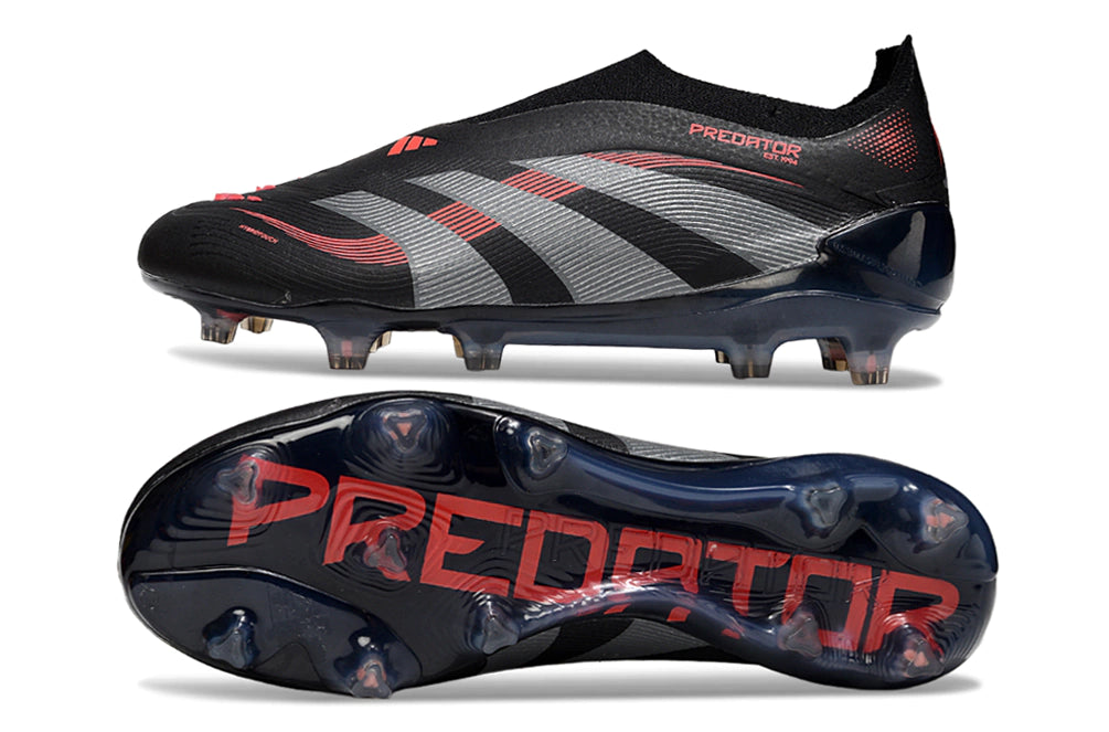 Chuteira Adidas Predator Elite 25 Laceless Campo "Stealth Victory"