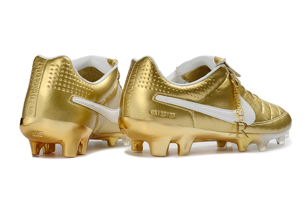 Chuteira Nike Tiempo Legend R10 FG - Dourada
