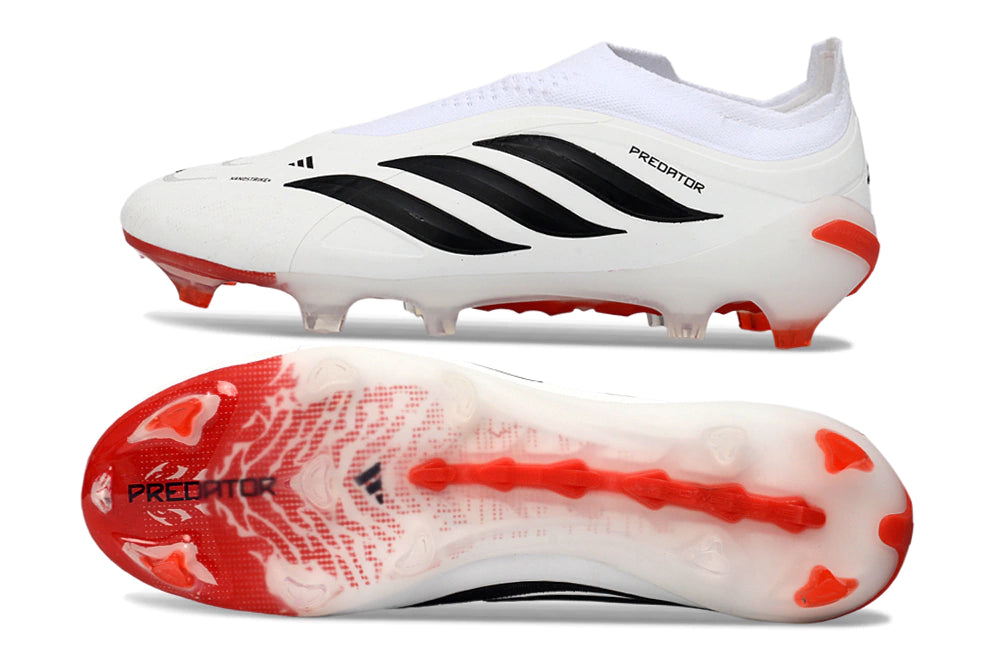 Chuteira Adidas Predator Laceless 26 Elite FG - Branco