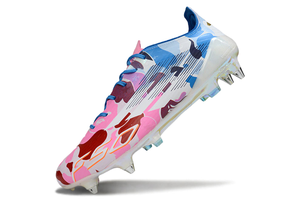 Chuteira Adidas F50 X Campo SG - Rosa/Azul