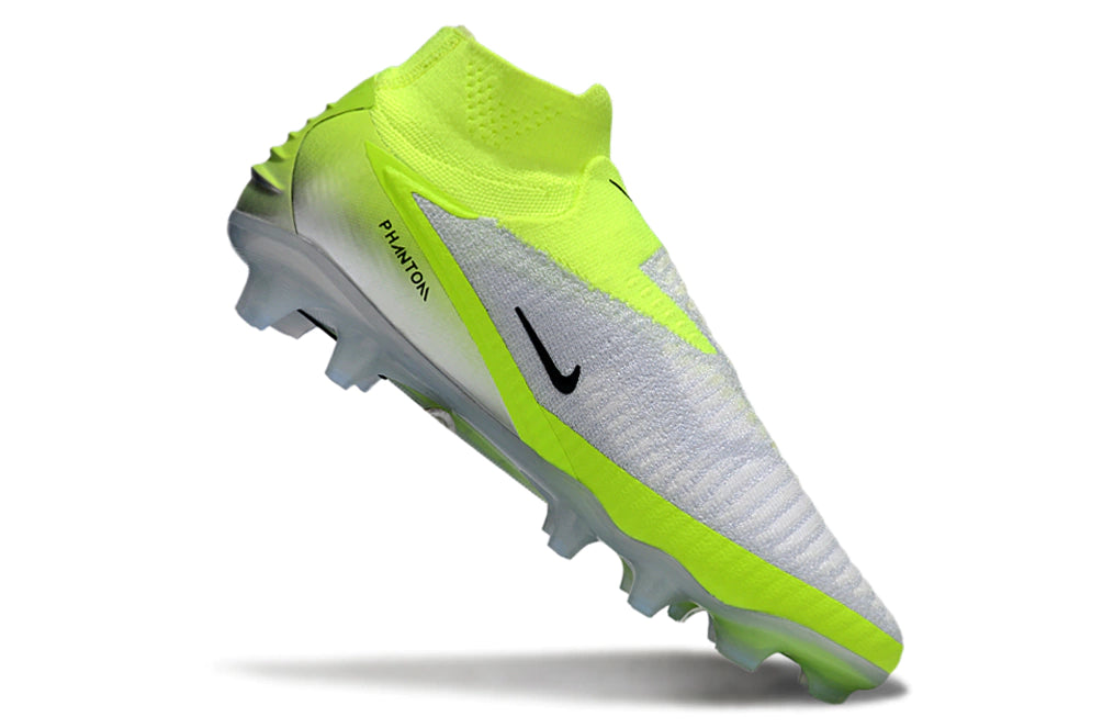 Chuteira Nike Phantom 6 Elite Botinha Campo - Branco/Verde