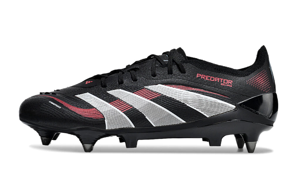 Chuteira Adidas Predator Elite SG - Preto/Branco/Vermelho