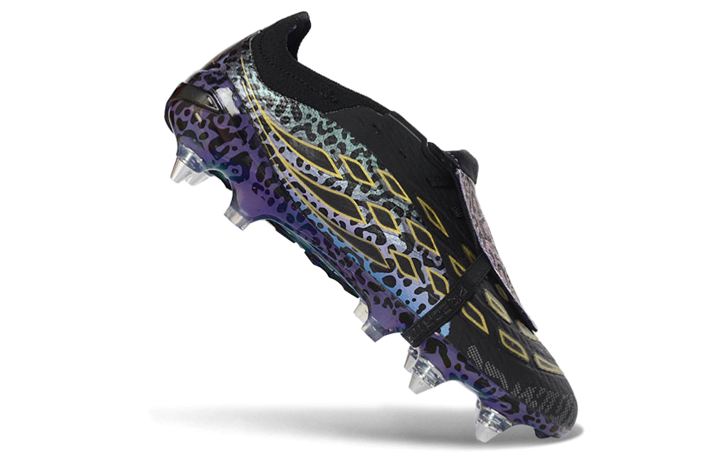 Chuteira Adidas Predator Tongue 26 Elite SG - Preto/Roxo