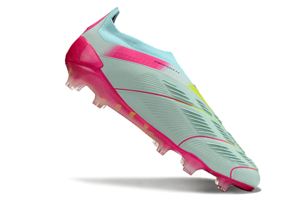 Chuteira Adidas Predstrike Elite Laceless Campo - Azul/Rosa