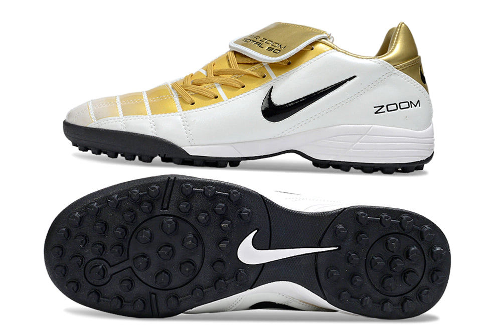 Chuteira Nike Total 90 Society - Branco/Dourado