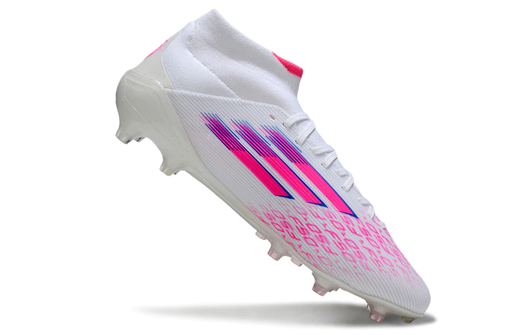 Chuteira Adidas F50 Elite Mid Campo - Branco/Rosa