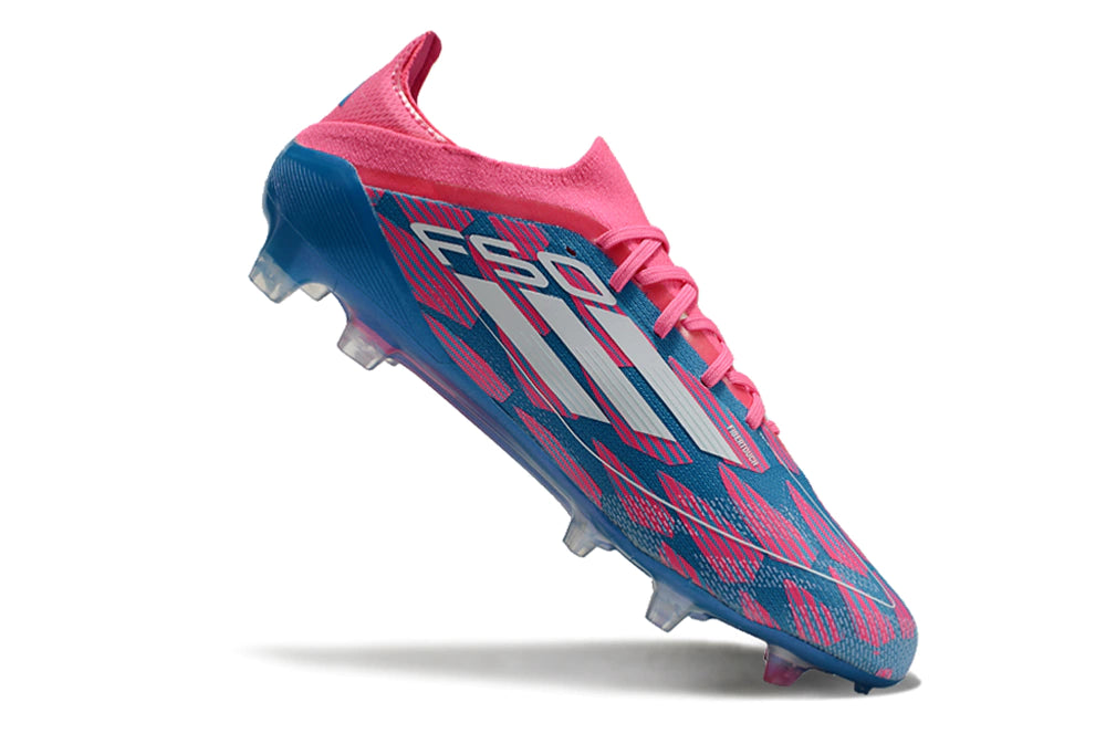 Chuteira Adidas F50 X Campo - Azul/Rosa