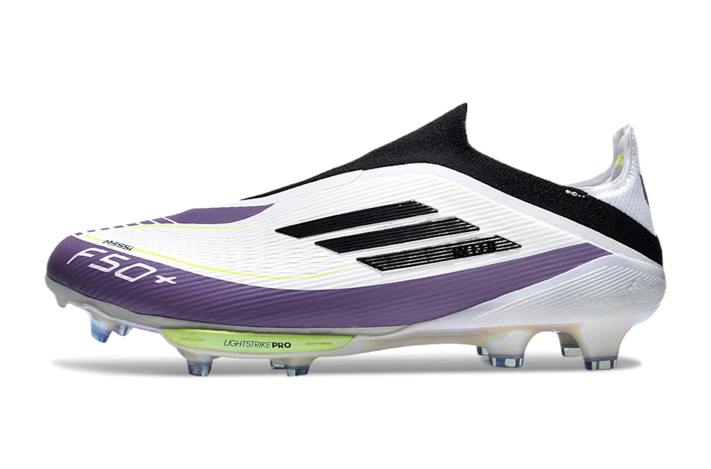 Chuteira Adidas F50+ Elite Campo - Branco/Roxo