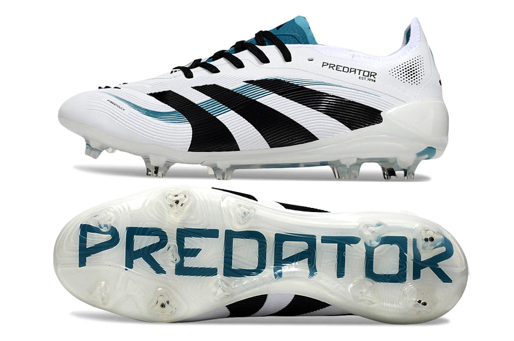 Chuteira Adidas Predator Elite 25 Campo FG - Branco/Preto