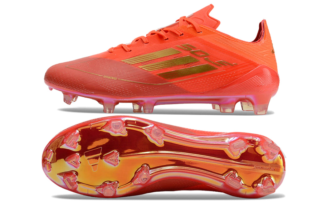 Chuteira Adidas F50 X Campo - Laranja/Dourado