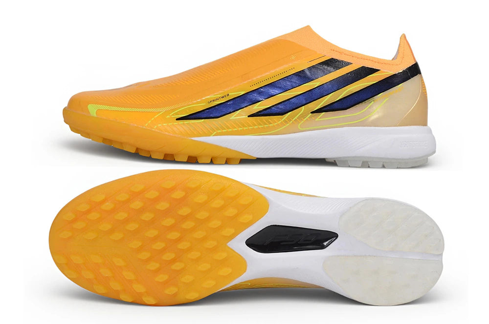 Chuteira Adidas F50 Hyperfast Laceless TF - Amarelo