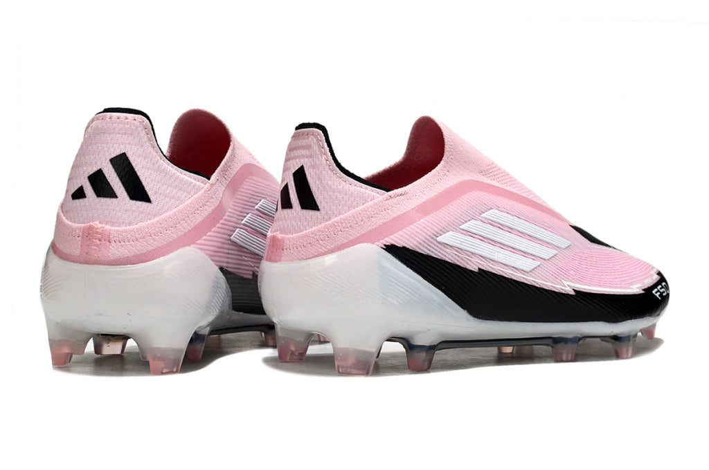 Chuteira Adidas F50 X Laceless Campo - Rosa/Branco