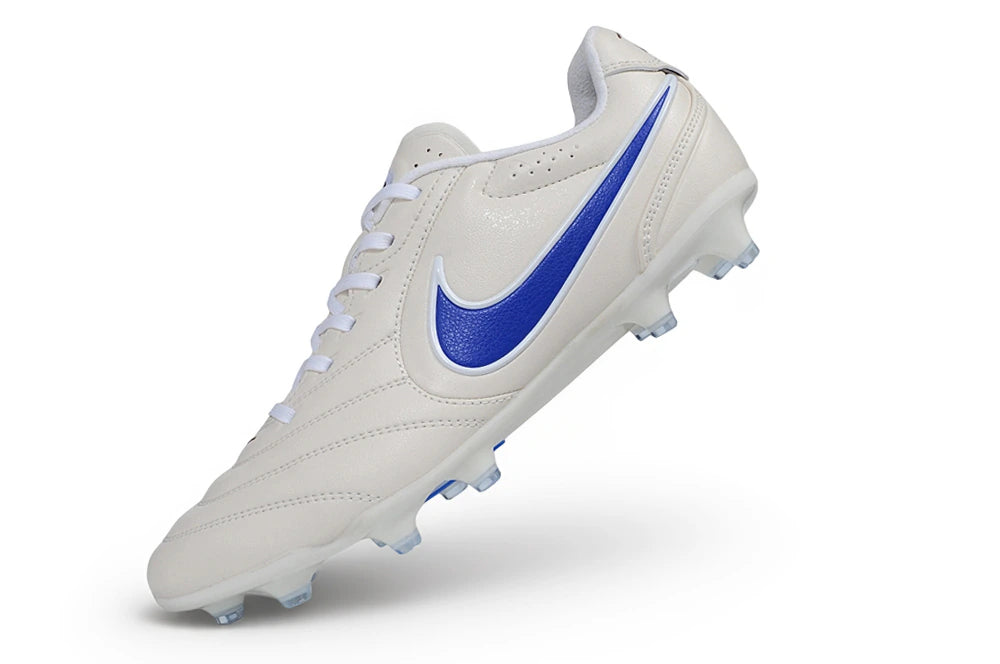 Chuteira Nike Tiempo Ligera Pro FG - Branco/Azul
