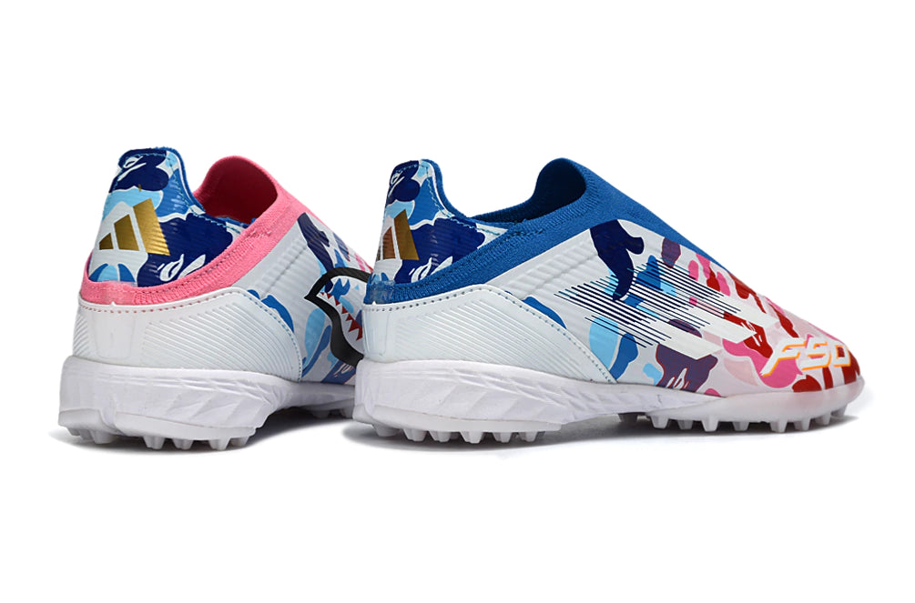 Chuteira Adidas F50 League Society - Branco/Rosa